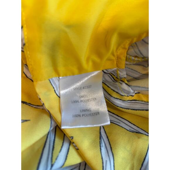 Hutch Yellow Front Tie Palm Leaf Tropical Vacation Crop Top Blouse Size Medium - Picture 5 of 5